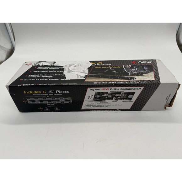 Caliber Grips 13200, Snowmobile Trailer Traction 6 piece 15" Kit Black - Picture 6 of 11